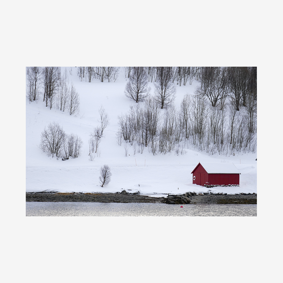 Red Barn in Winter, Tromso, Norway
