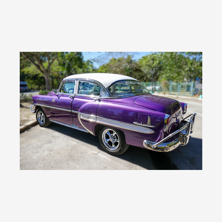 Classic Chevrolet Bel Air Purple, Cuba