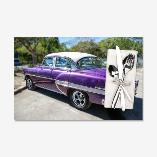 Classic Chevrolet Bel Air Purple, Cuba