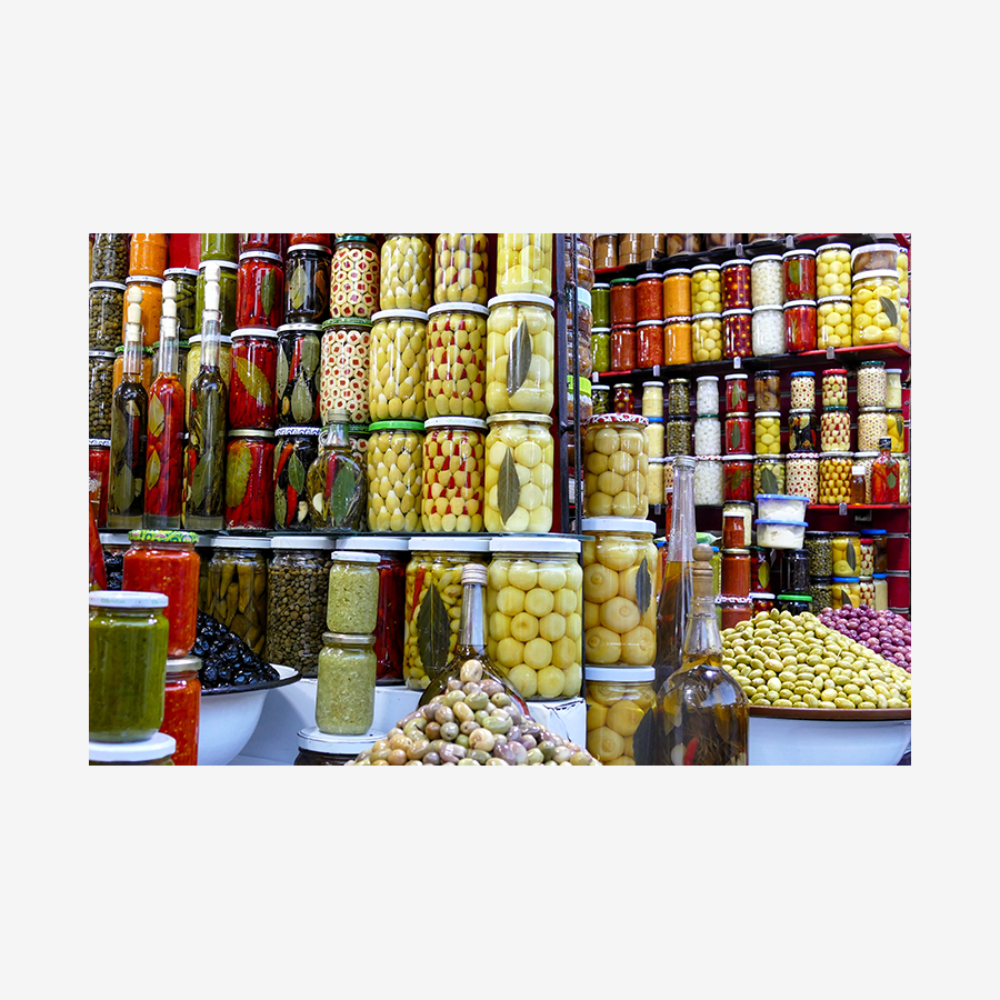 Market Bottled Goods, Marrakesh, Morocco