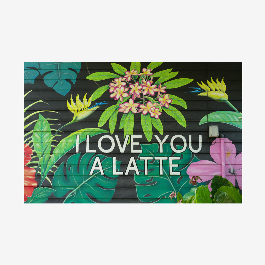 Latte Mural, Placencia, Belize